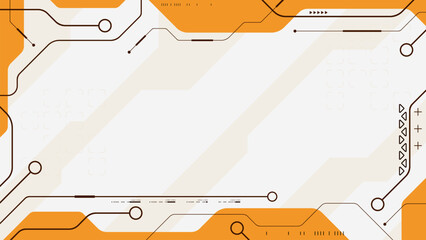 Abstract hi tech horizontal and sci-fi background with cyberpunk style design © Mooam