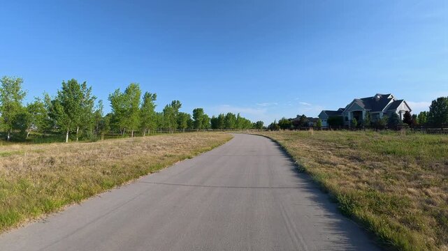 Immersive POV from recumbent trike ride on a bike trail - Poudre River Trail in Timnath, Colorado