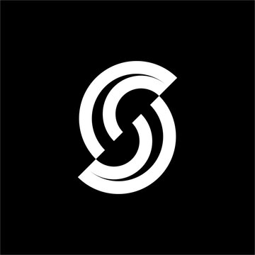 SC or CS Monogram Logo showcases a fluid, interwoven structure. This unique, modern aesthetic is ideal for creative agencies, media startups, or digital innovation firms needing a bold identity.