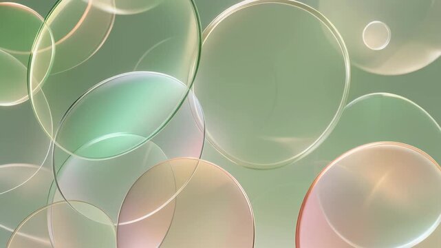 Abstract colorful translucent circles background with soft pastel tones and smooth overlapping shapes