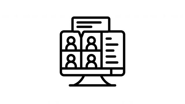video conference animation icon