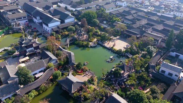 Aerial view of Zhujia Garden in Jianshui, Yunnan Province