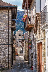 Old town of the beautiful village Anso, Pyrenees region, Huesca, Aragon, Spain. © rudiernst