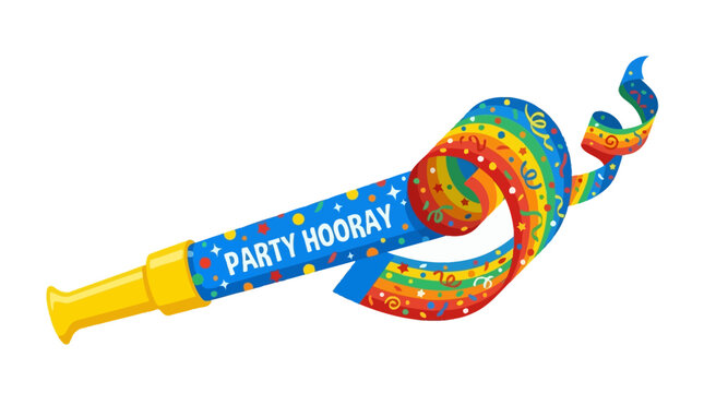 Party horn, colorful noise maker, celebration whistle, festive party accessory