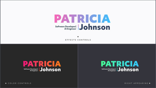 Gradient Accent Name Title Right Appearing