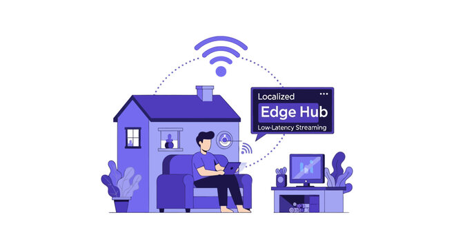 Localized Edge Hub and Low-Latency Streaming Concept for Smart Home Technology Illustration