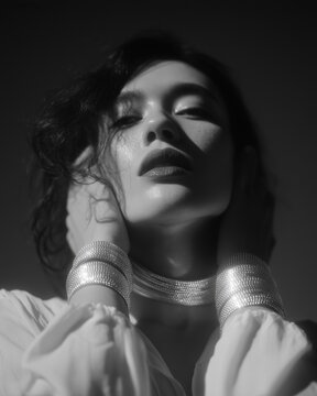 Black and White Glamour Portrait