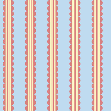 Retro stripe vector seamless pattern for textile, fabric, wrapping paper, wallpaper design.