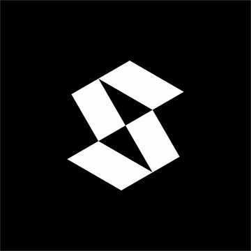 The Abstract Letter S Logo features a bold, geometric design. Its sharp, futuristic aesthetic is ideal for tech startups, cybersecurity, or data firms focusing on innovation and precision.