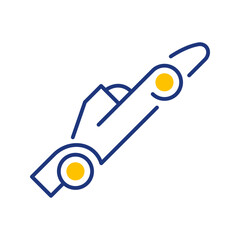 Obraz premium Race car icon. Sports and motorsport line symbol. Color.