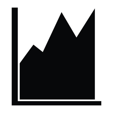 Solid black area chart with coordinate axes showing data fluctuations on white background.