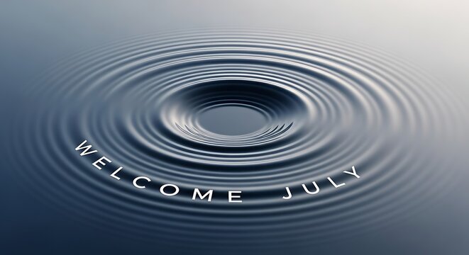 Abstract blue spiral tunnel with welcome text overlay.