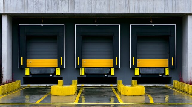 A sturdy loading dock ready for departure showcasing vibrant colors and rich industrial textures
