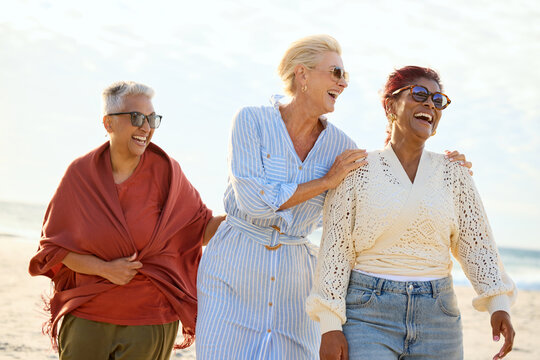 Women Enjoy a Beach Day Under the Sun