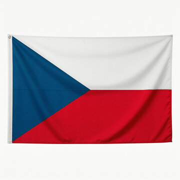  Czech Republic National Flag Blue White Red Czechia Country Symbol European Nation Banner