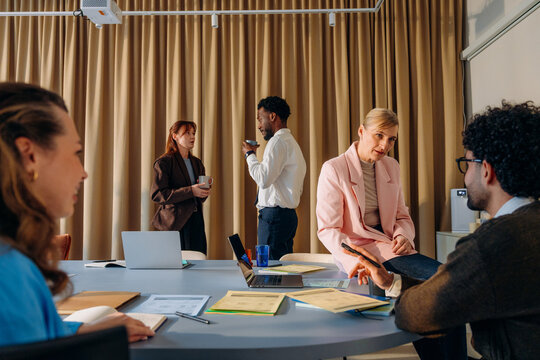 Colleagues in the conference room