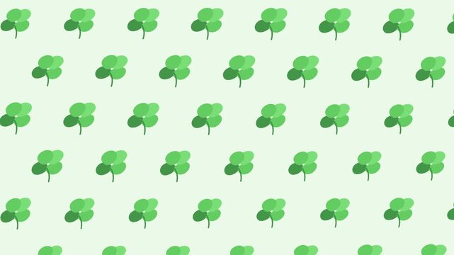 Seamless clover leaf pattern background
