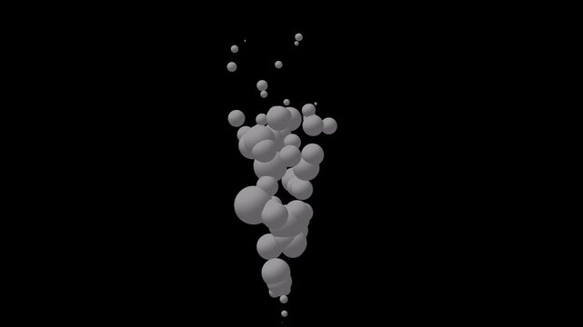 Smoke column rising up. 3D generated stylized animation fx. Available in FullHD and 4K video