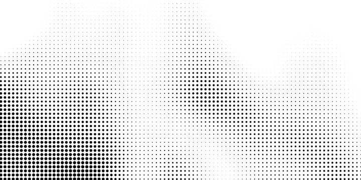 Aged halftone noise gradient texture. Grunge dirty speckles and spots background. White and black faded sand grain wallpaper.vector