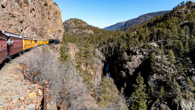 Famous Colorado train in the wilderness