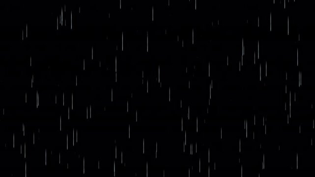 Severe Monsoon Deluge on Black Background