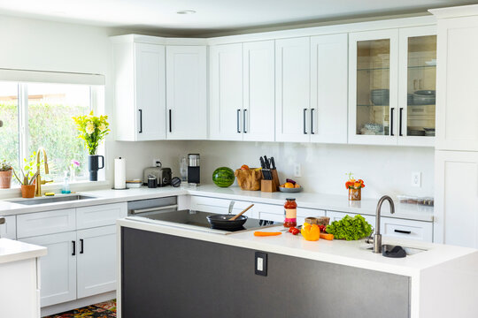 Contemporary White Kitchen Nobody