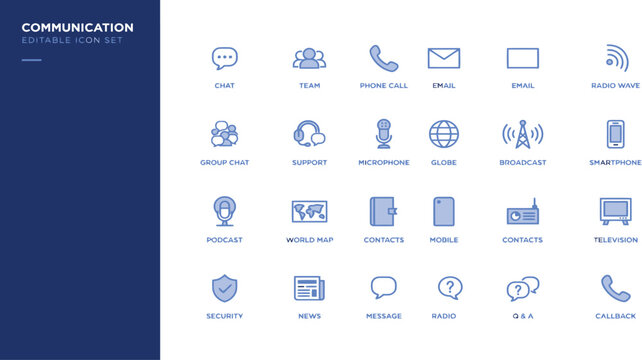 Modern Communication and Media Icon
