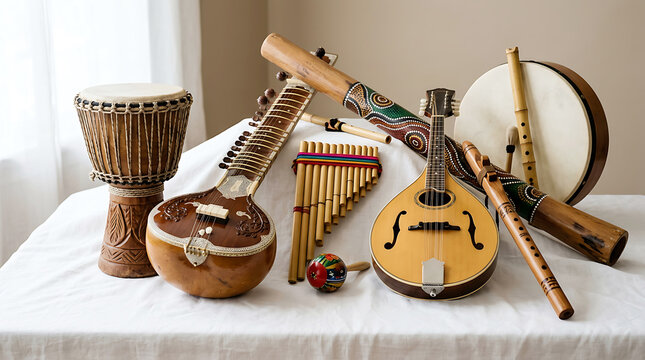 Collection of Ethnic and Traditional Musical Instruments