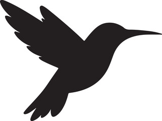 silhouette of a hummingbird © MdShomrat