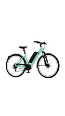Fototapeta premium Modern Electric Bicycle with Slim Frame and Large Wheels for Urban Commuting.
