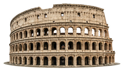 Obraz premium Roman Colosseum isolated on a transparent background