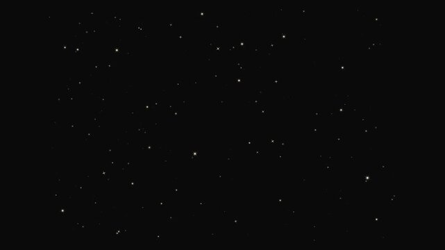 Film Dust Specs with Grain Particles Flickering and Jittering Randomly on Black Background for Cinematic Old Movie Overlay Texture.