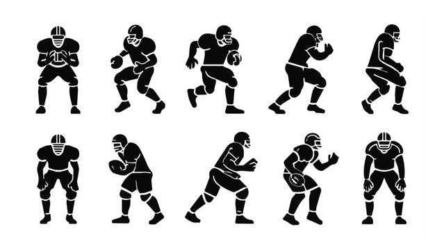 Series of Boxing Stances and Movements Illustration.