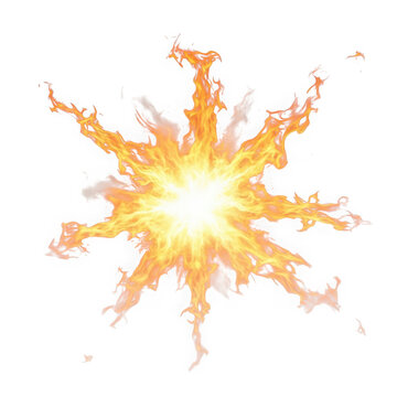 Bright yellow and orange explosion