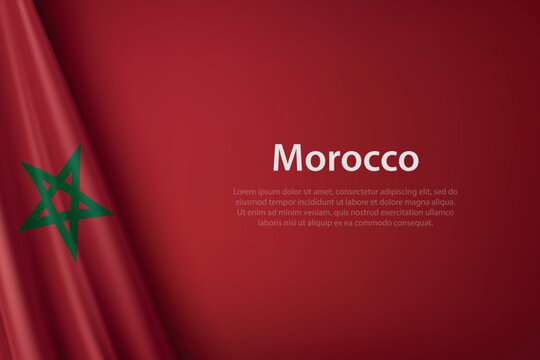 Moroccan Flag Waving in Breeze - National Symbol of Pride