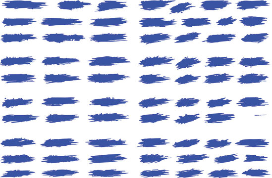 Black ink brush stroke set. grunge censorship bars for redacted text. Vector rough divider pack