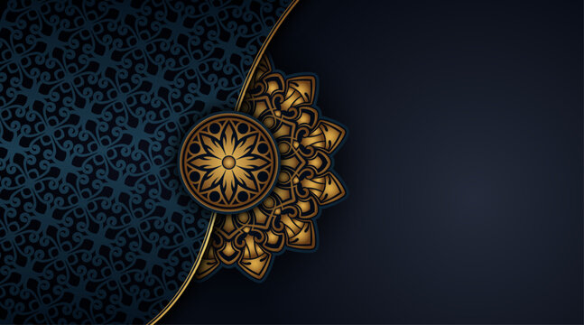 Luxury background with golden mandala ornament