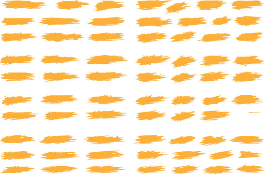 Black ink brush stroke set. grunge censorship bars for redacted text. Vector rough divider pack