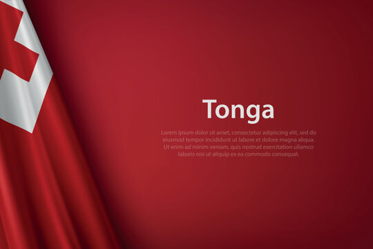 Tonga Flag Waving in the Wind - National Pride