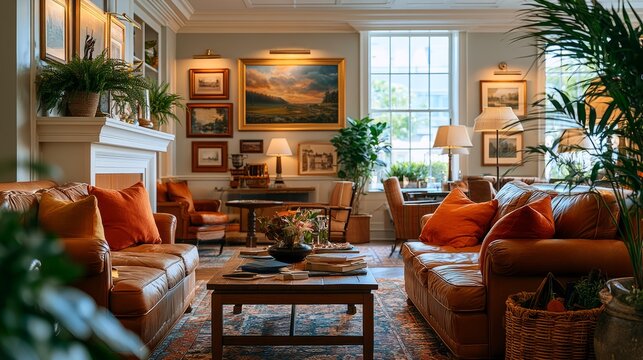 Cozy club interior featuring trophy room with elegant decor and ambiance