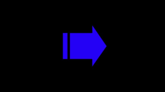 arrow direction symbol indicating back or previous page. simple red pointer showing opposite direction.