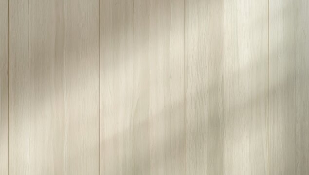 Natural light reflected on light colored wooden planks texture with background laminate material interior