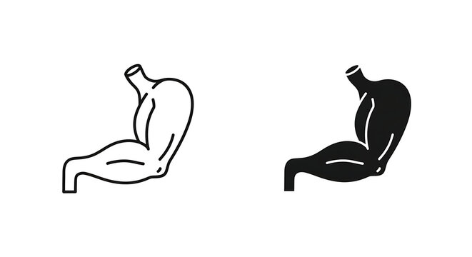 Muscular arm icon set, strong bicep symbol, vector illustration