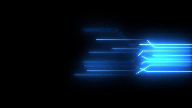 Circuit Board Copy Space, Dark Animation Computer, Data, Technology, Artificial Intelligence Background 4k video.