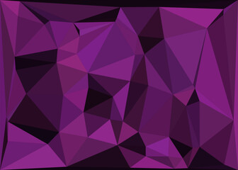 Obraz premium Abstract Low Poly Geometric Background With Dark Purple and Violet Triangles