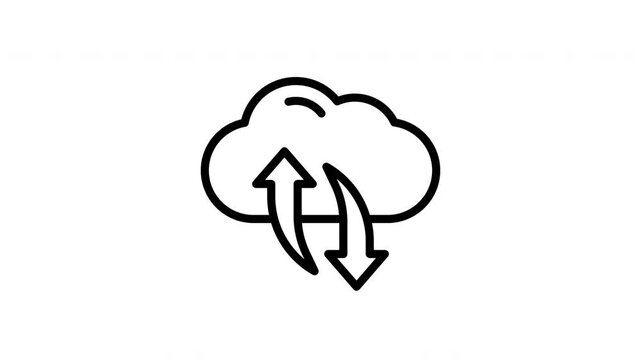 cloud computing animation icon