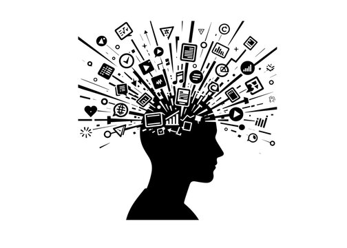 Human Head Innovation Burst Silhouette