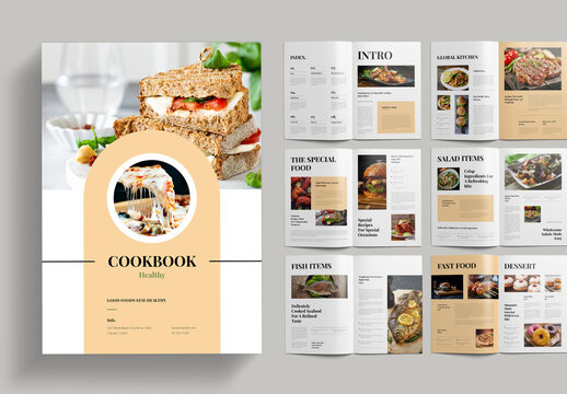 Cook Book Brochure Template Layout