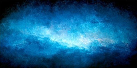 Abstract blue nebula with cosmic dust and stars creating a vibrant galaxy background. © Zìyóu