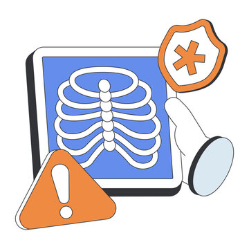 Unique design illustration of ribs cage